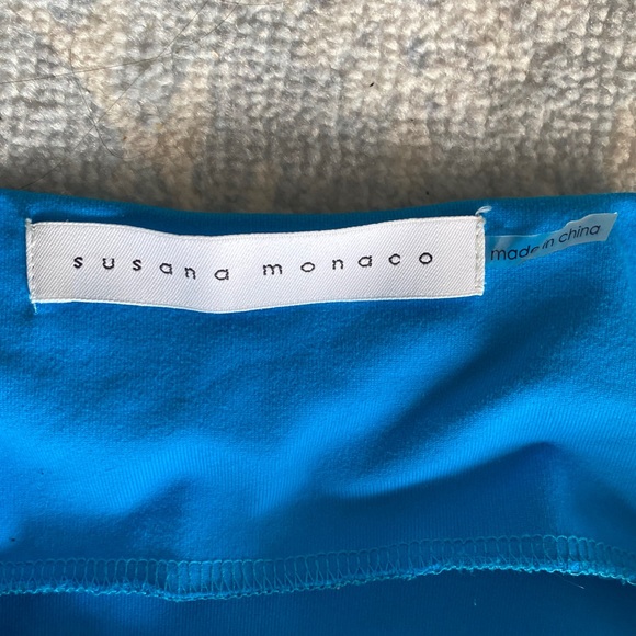 Susana Monaco Halter Neck Royal Blue Mini Dress - Picture 3 of 4